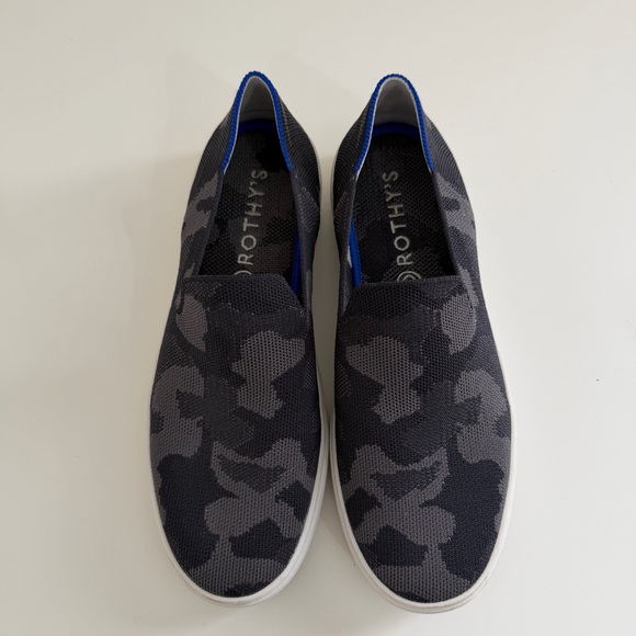 Rothy's The Original Slip On Sneaker Women's 8.5 Gray Black Camo Casual Shoes - Picture 5 of 8